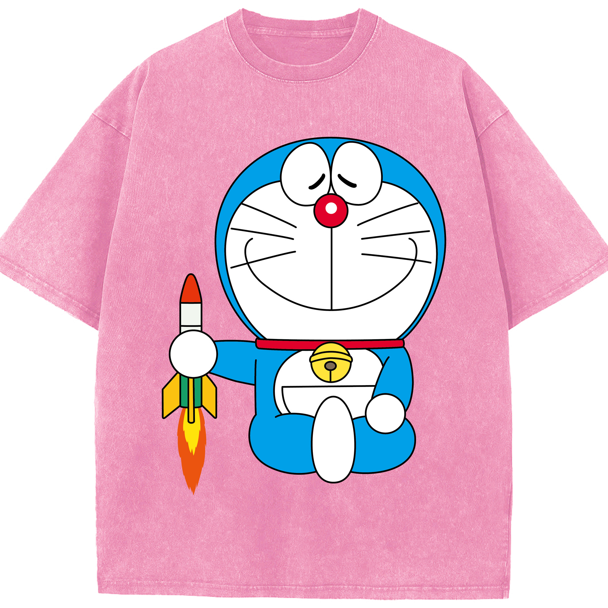 （画像用） ドラえもん Doraemon 綿100% ヴィンテージ風 半袖Tシャツ（フロントプリント）